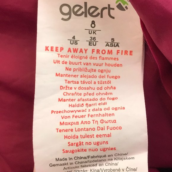 Gelert Waterproof Jacket Pink Ladies Sz 8 Hooded Lightweight Packaway Rain Coat - Picture 10 of 11